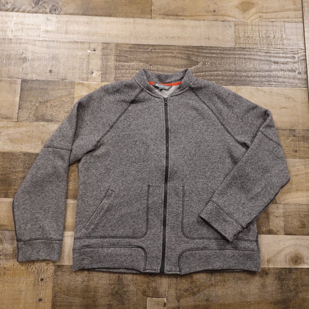 Title Nine fleece full‎ zip sweater women's large heather gray